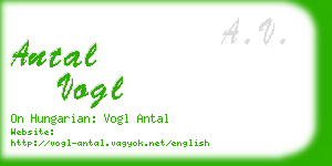 antal vogl business card